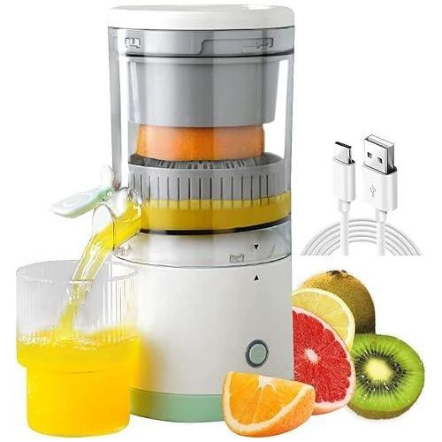 Portable Rechargeable Electric Juicer For Grapefruit Lime Oranges And Pomegranate-Multicolour