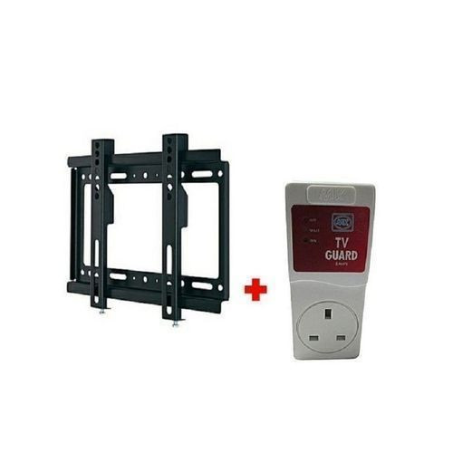 TV Wall mount 14" to 43" Plus TV Guard - Black/White