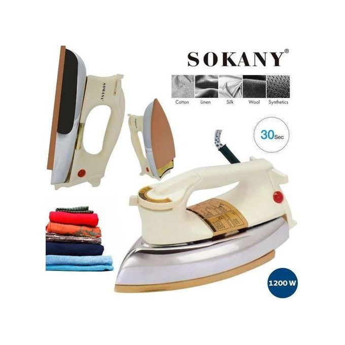Heavy Dry Iron With Ceramic Soleplate - Cream