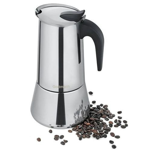 Moka Pot For Making Coffee Espresso Sold In Different Designs-Silver