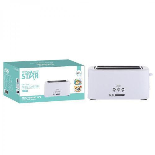 Winningstar 4 Slices Large Electric Bread Toaster - White