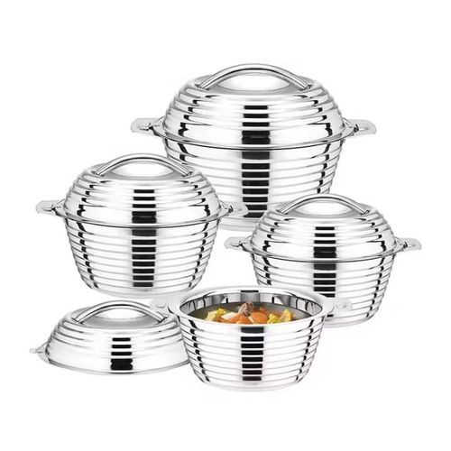 8 Pieces Set Of Serving Casseroles Dishes Keeps Warm For Long -silver