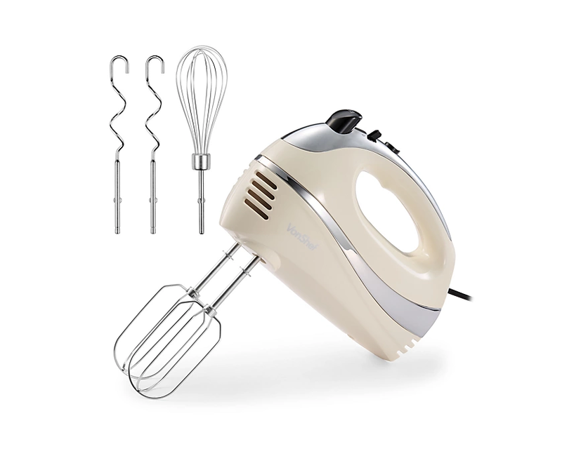 Electric Handmixer For Kneading Dough And Whisking-Grey/Blue