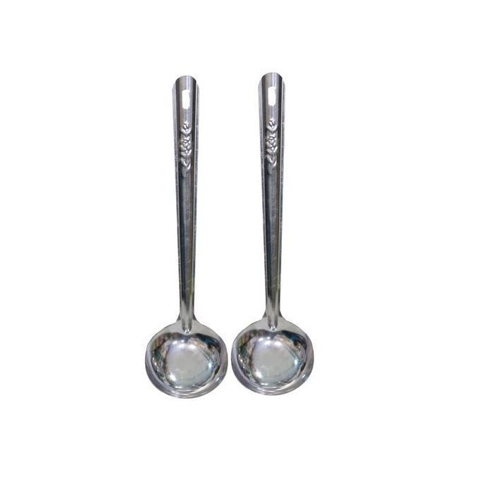 Serving Spoon Steel Plain - 2 Pieces