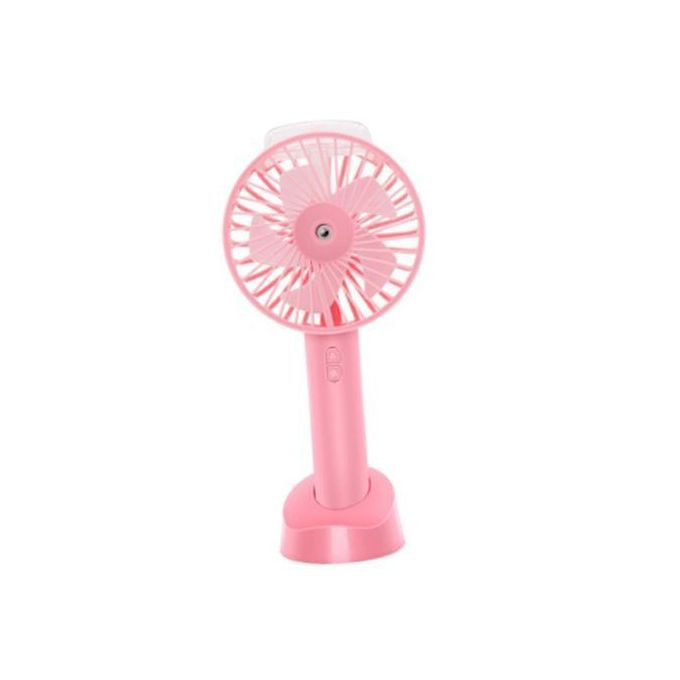 Rechargeable Portable Fan Air Cooler Mini Spray Fan Hand Held - Pink, White & Black