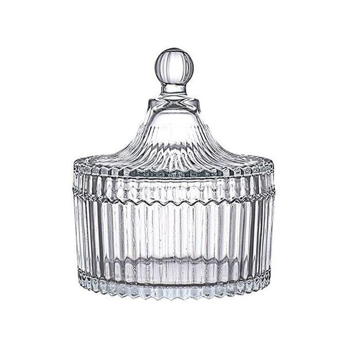 Lined Glass Sugar Bowl- Colorless