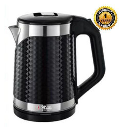 2 Liter Stainless Steel Electric Kettle -Silver & Black
