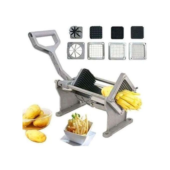 French Fries Chips Irish Potato Cutter Slicer - Silver