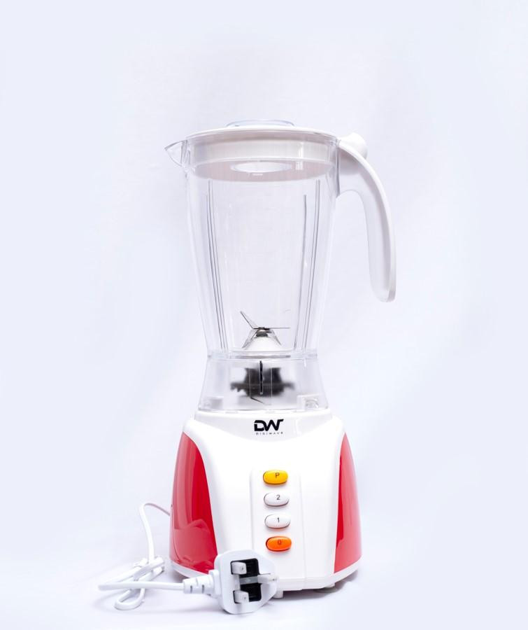 2 in 1 Unbreakable Jar Blender 1.8L - White & Red