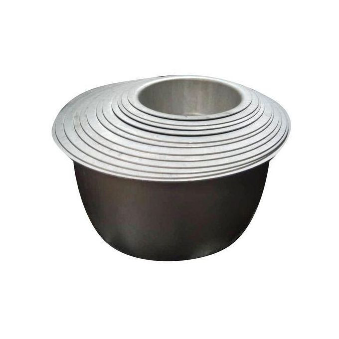 12Pcs Set of Aluminium Saucepans Size (12-23) - silver