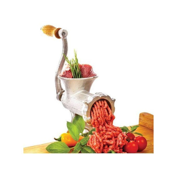 Hand Operated Meat Mincer Grinder-Silver