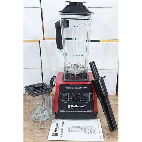 Hoffmans 2 In 1 Multifunctional Commercial 2 Liters Unbreakable Jar Blender With Pure Copper Motor - Red/ Green/Black