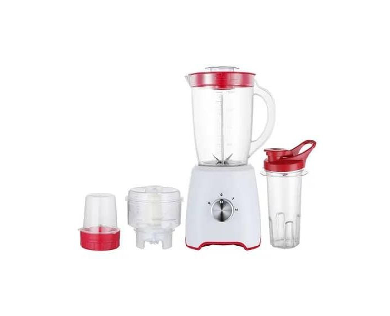 4 In 1 Plastic Blender With Meat Grinder Mill And Traveling Cup-Transparent