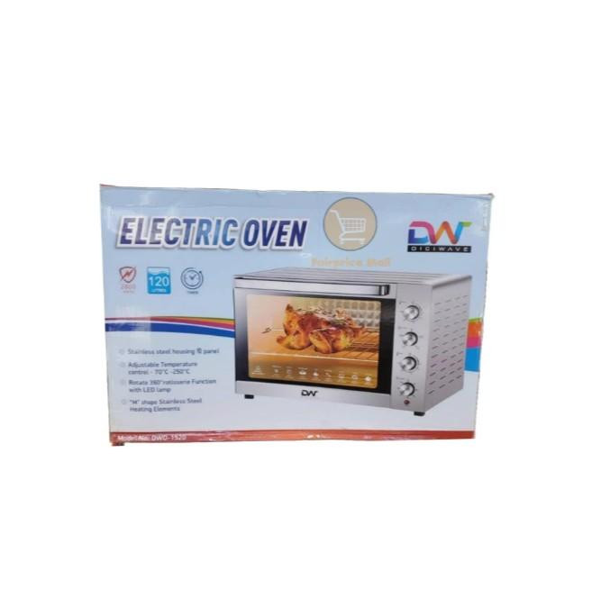 120 Liters Electric Mini Oven 1600w With Rotisserie Function - Silver