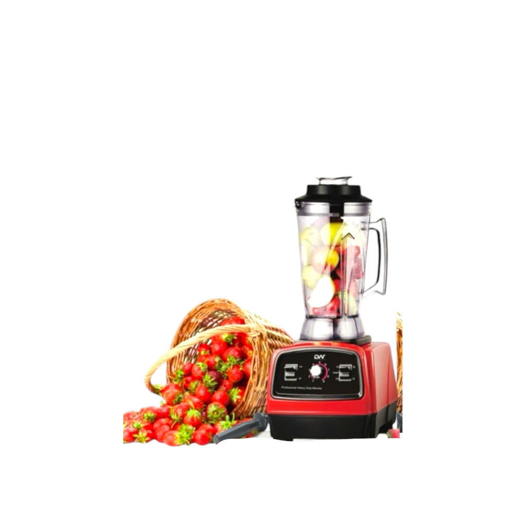 Commercial Blender 4Litres DW-BL1120 BPA Free Jar & 100% Copper Motor - Red & Black