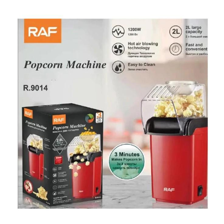 3 Minutes Electric Popcorn Maker Machine-Red/Black