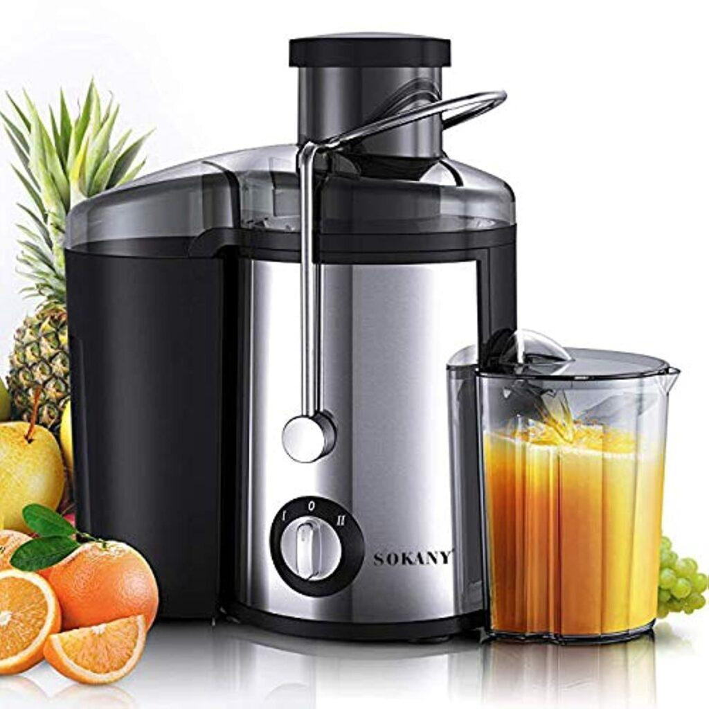 Sokany Juicer And Blender Extractor With Crystal Display Stainless Steel - Multicolor