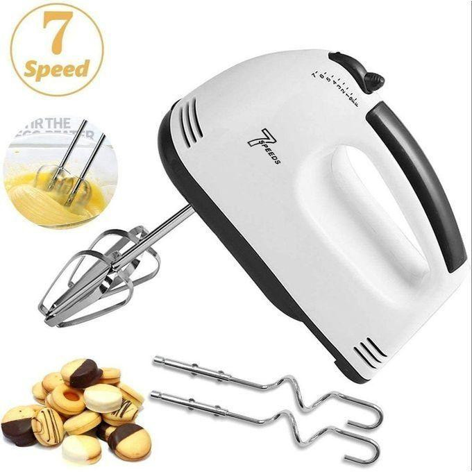 7 Speed Egg Beater, Hand Mixer 180W- Multicolor