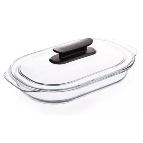 Oval Glass Casserole Dish For Serving－Transparent