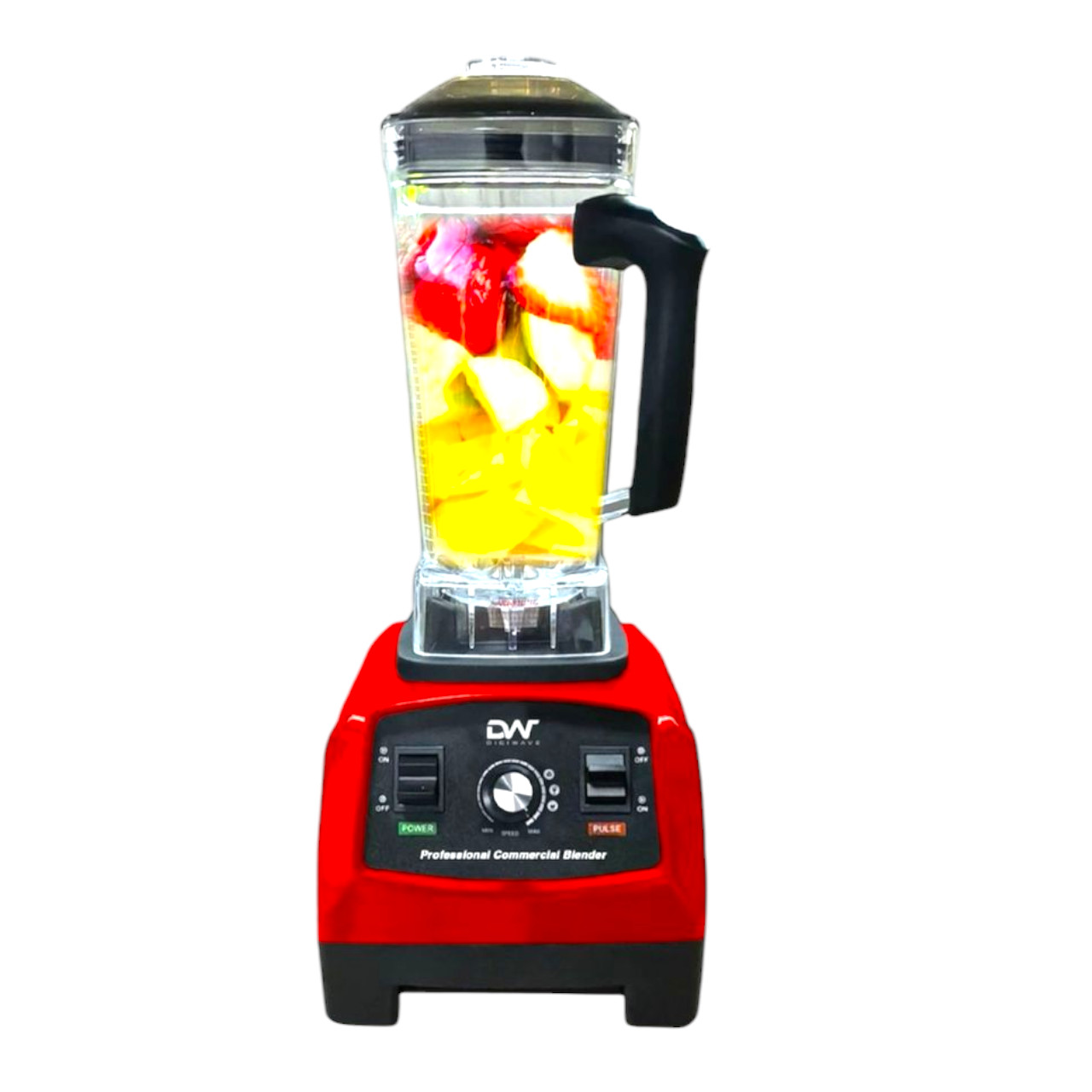 Commercial Blender 2Litres DWBL1121 BPA Free Jar & 100% Copper Motor - Red & Black