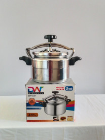 5 litre Heavy Gauge Explosion Proof Pressure Cooker - Silver