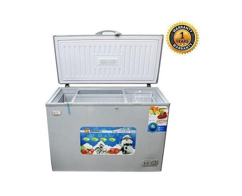 Chest Deep Freezer With High Efficiency Compressor-Silver/Grey