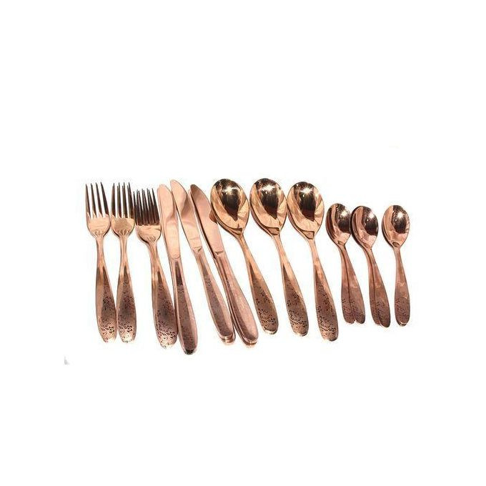 24pcs Cutlery Forks Spoons And Knieves - Copper