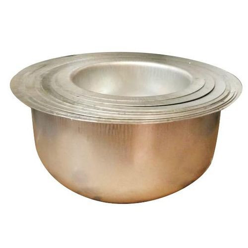 8 Pieces Set Of Aluminium Cookware With Round Bottom-Grey