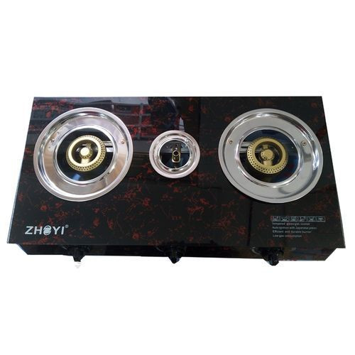 Gas Stove With Glass Top And 3 Burners/ Color And Design Varies-Multicolor