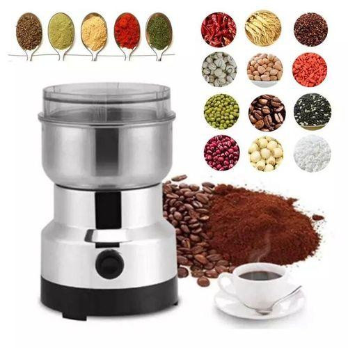 Electric Coffee Grinder Household Cereals Nuts Spices Beans Flour Machine Silver