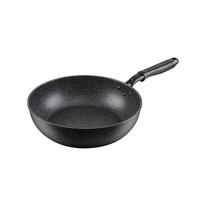 Non-Sticky Deep Frying Pan - Black design