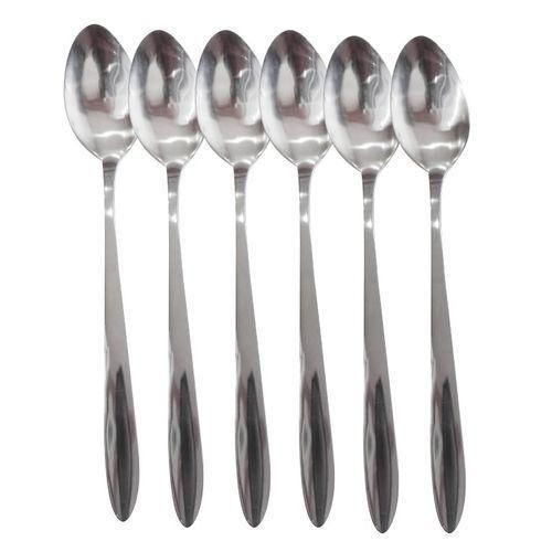6 Pieces Set of Long Teaspoon Juice stirrer - Silver