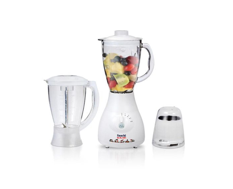 4 In 1 High Efficient Blender With 2 Jars 1 Grinder 1 Motor-Black/White