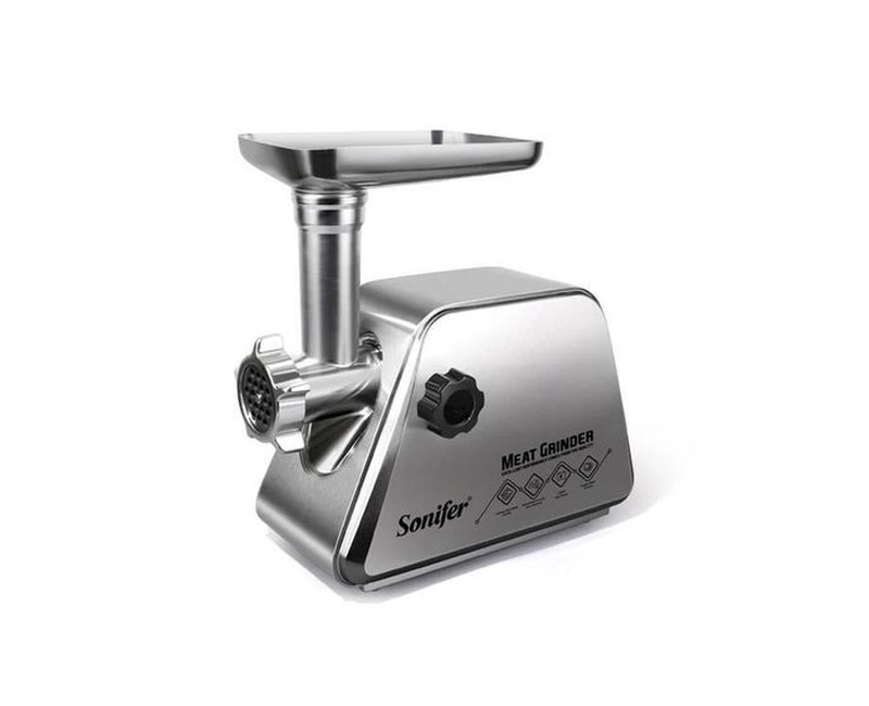 Powerful Electric Meat Grinder For Making Sausages Minced Meat Chaps Kebab-Silver