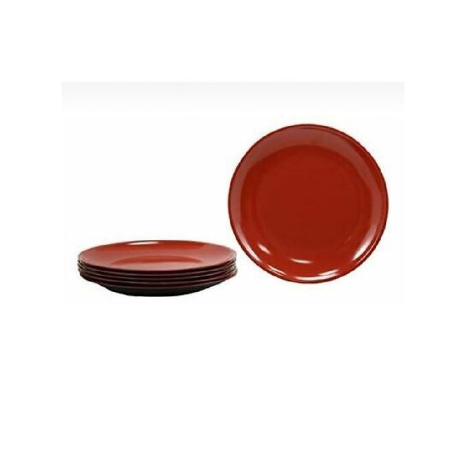 1 Dozen of Melamine Dinner Plates - Red