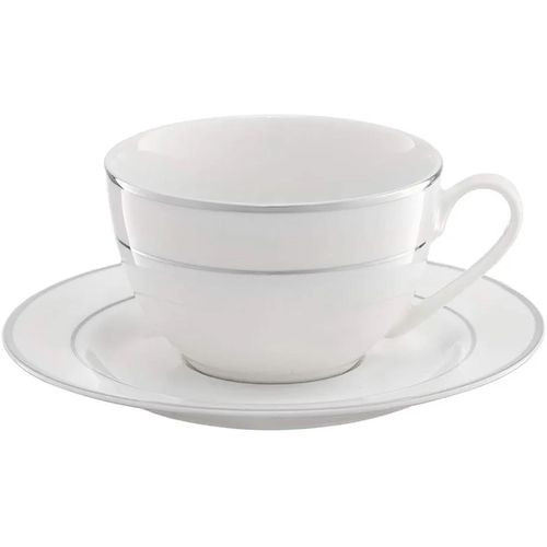 12 Pieces Set Of Cups And Saucers With Unique Design-White