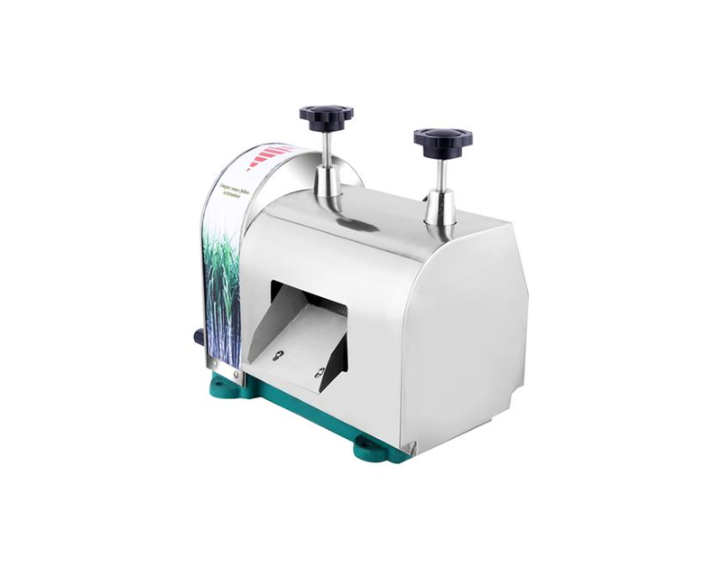 Manual Sugar Cane Juicer Machine Stainless Steel Sugar Cane Juicer Press 110LBS Output per Hour with 2" Large Inlet, 3 Steel Rollers, Handwheel, Sugar Cane Juice Squeezer for Homes and Shops-Silver