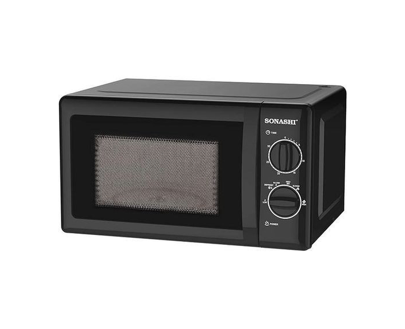 20 Liter Electric Microwave Oven With Turntable Glass Tray And Temperature Control-Black