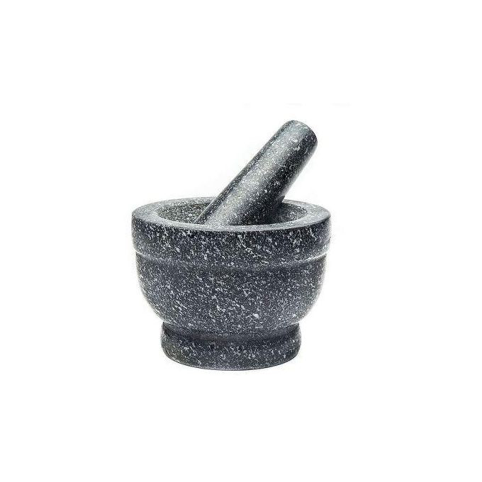 Spice Grinding Granite Mortar and Pestle-Black.