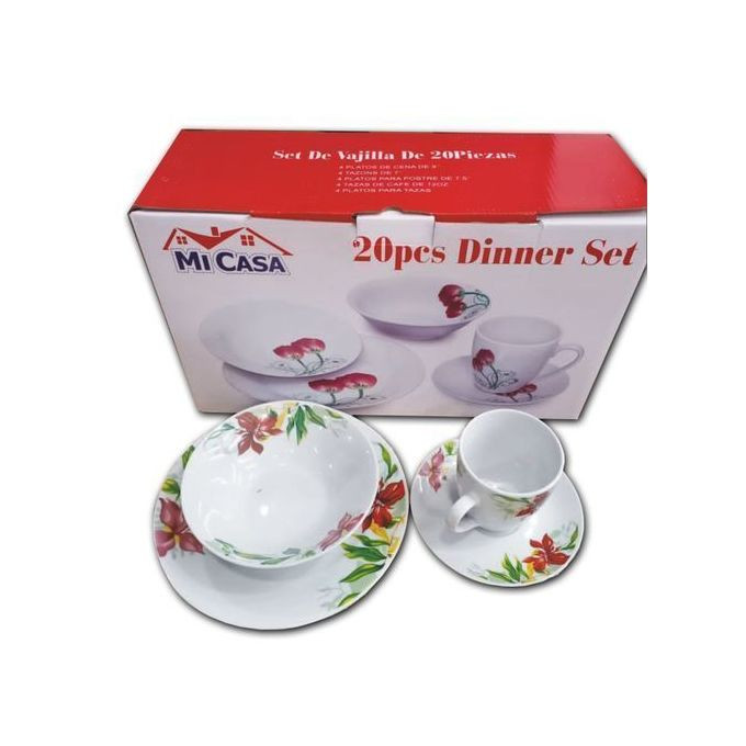 Flower 20pieces dinner set