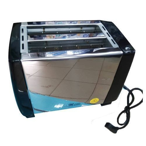 Breakfast 2 Slices Bread Toaster-Silver/Black