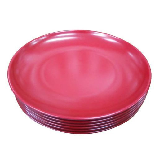 6 Pieces Melamine Dinner Plates -Red