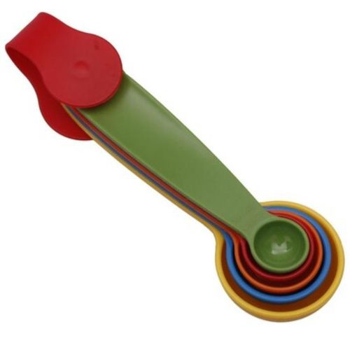 Multi colour Measuring Plastic Spoons For Kitchen Baking Tools (6Pcs)