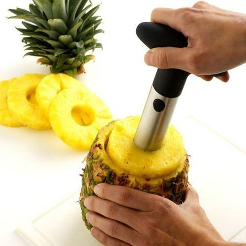 Stainless Steel Pineapple Peeler and Slicer - Silver