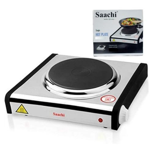 Electric Stainless Steel Single Hot Plate/ Burner - Silver