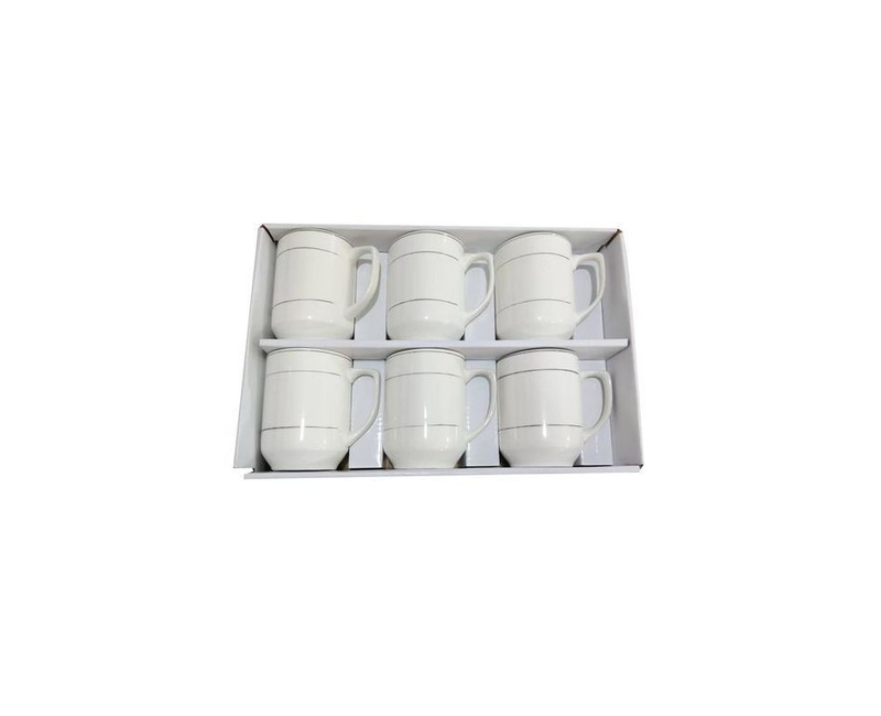 6 Pieces Set Of Espresso Coffee Tea Cups -White