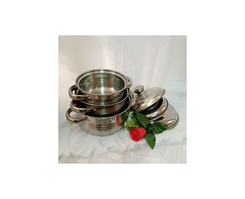 3 pcs of stainless steel serving dish - silver