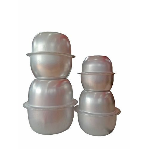 8 Pieces Saucepans Made Of Aluminium - Silver