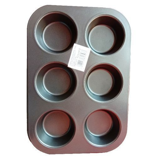 6 Piece Non Stick Baking Tray For Cupcakes And Muffins