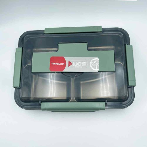 Stainless Steel Partitioned Food Container/Multicolor